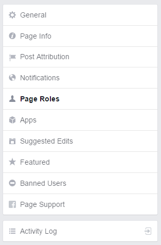 facebook pageroles